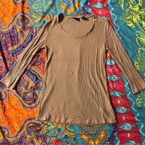 Rachel Zoe size small 3/4 sleeve tan shirt